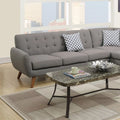 Grey Polyfiber Sectional Sofa with Chaise H65129