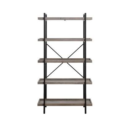 Gray Oak Rectangular Bookcase P1342