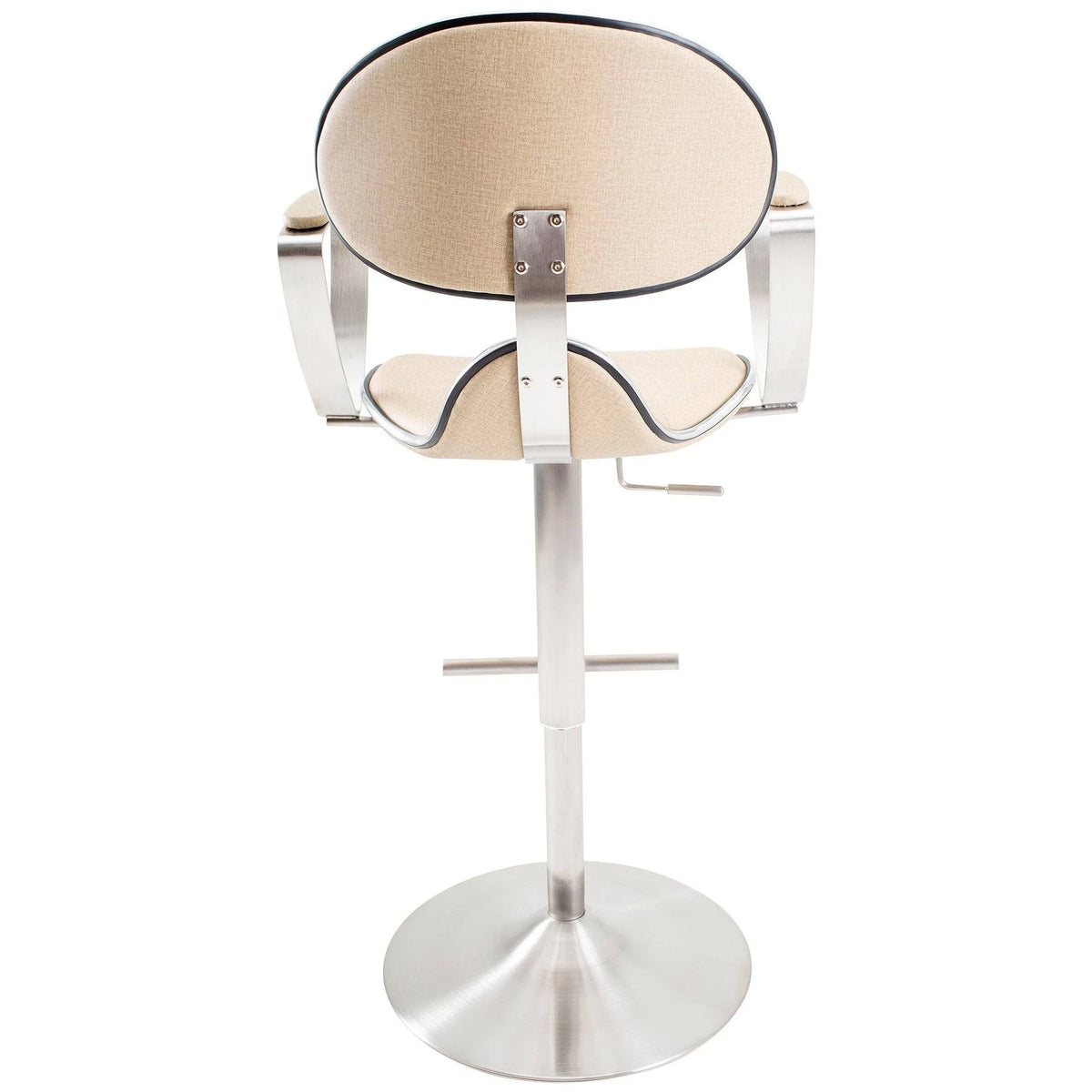 White Adjustable Height Swivel Bar Stool I892