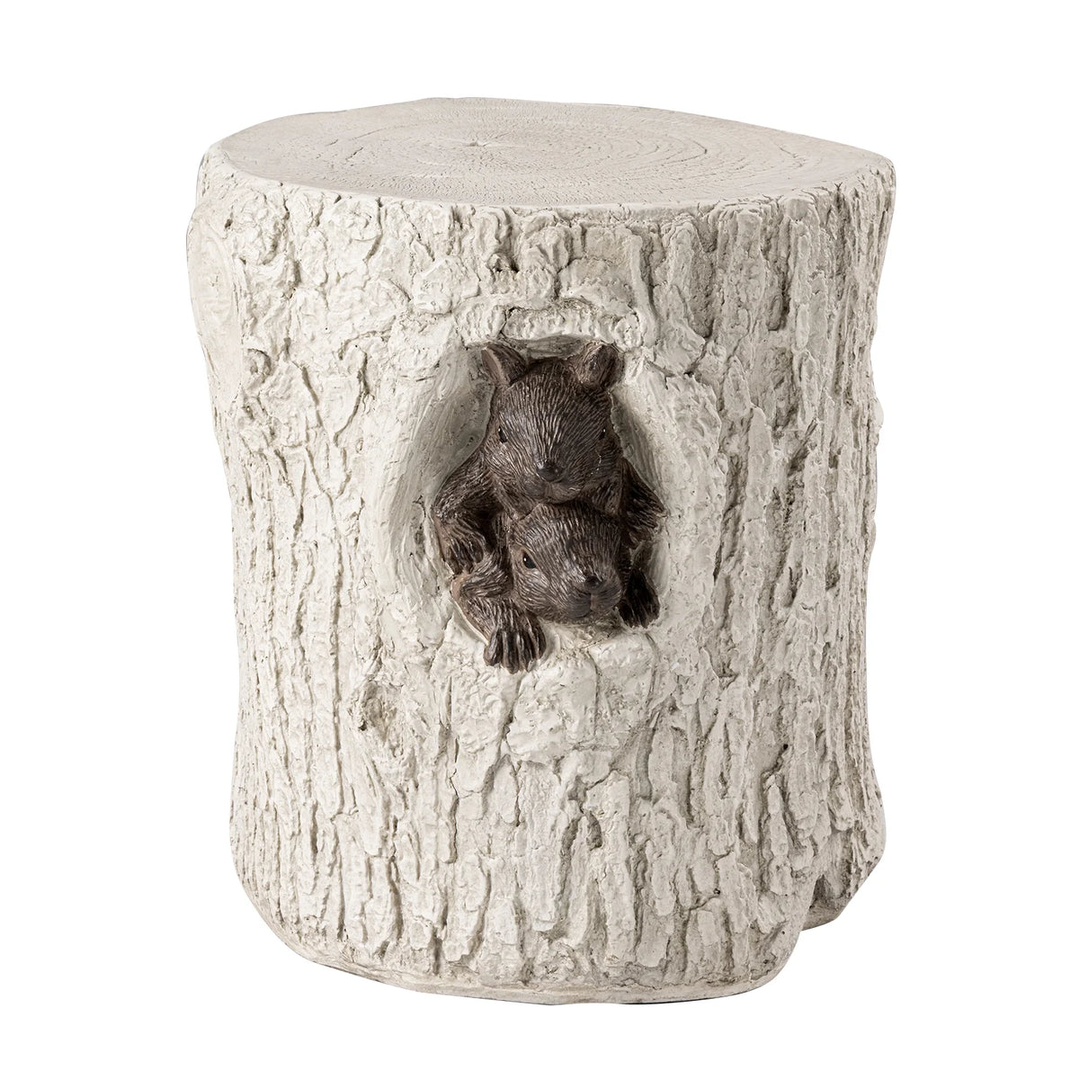 Hand-Painted Wood Stump Stool R561