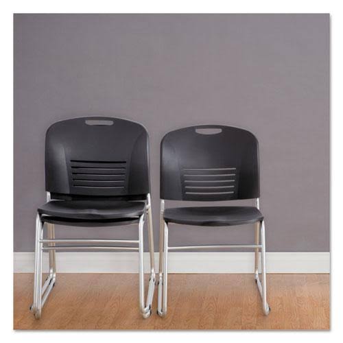 Black Stack Chairs with Sled Base, 2/Carton V126100