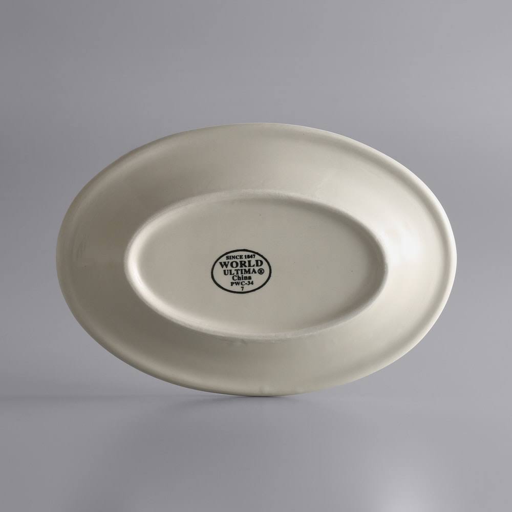 White 9x22 Oval Platter X19249