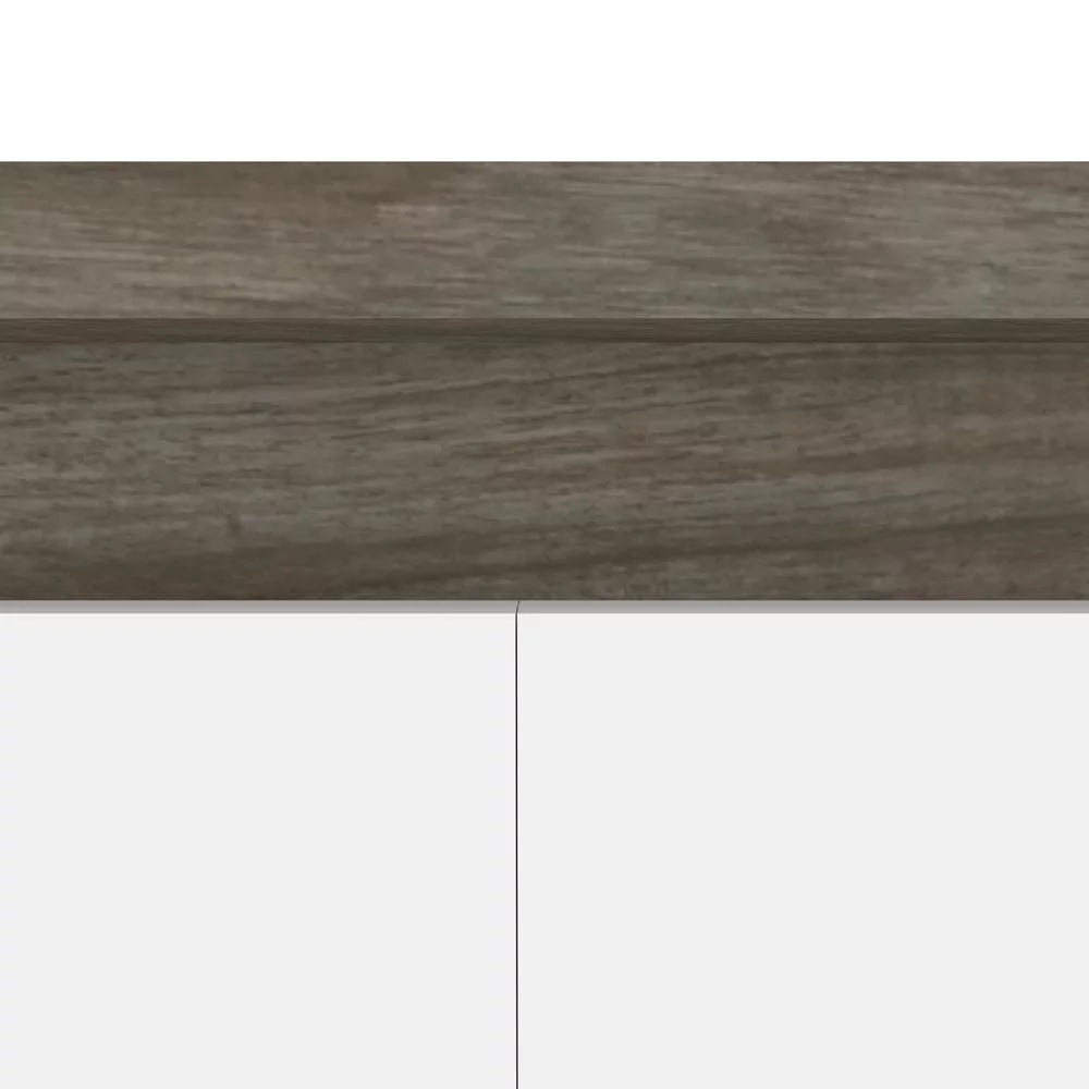 61" Full Murphy Bed in White and Walnut Gray Y547