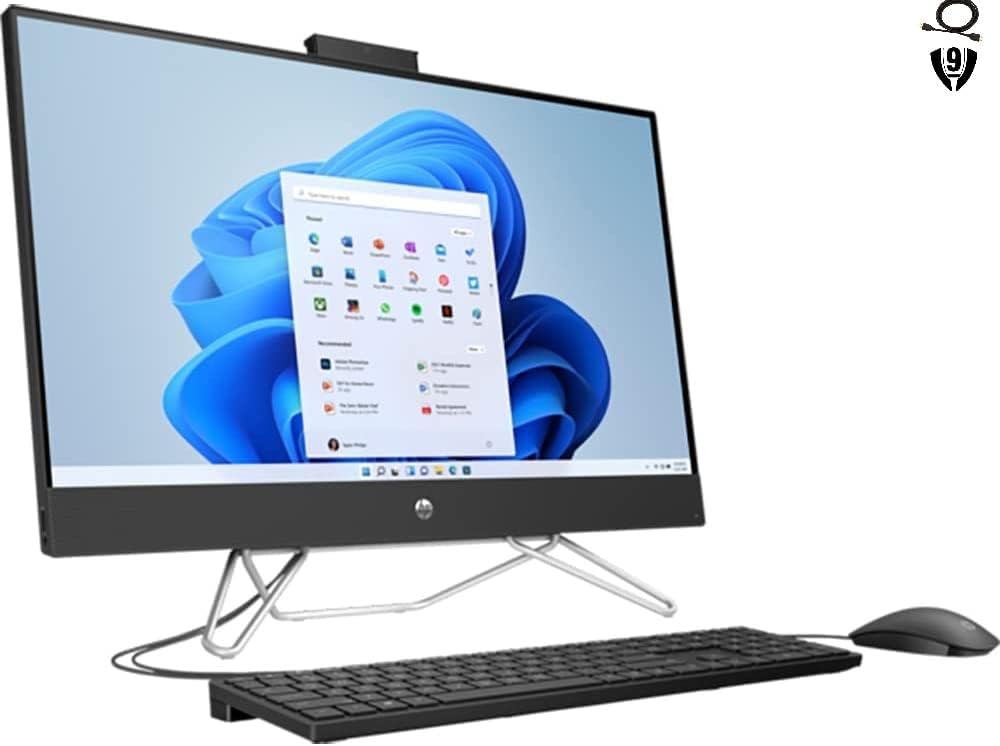 27" FHD All-in-One Desktop, AMD Ryzen 5 5500U, 8GB RAM, 256GB SSD+1TB HDD, Windows 11 Home, Black M7924