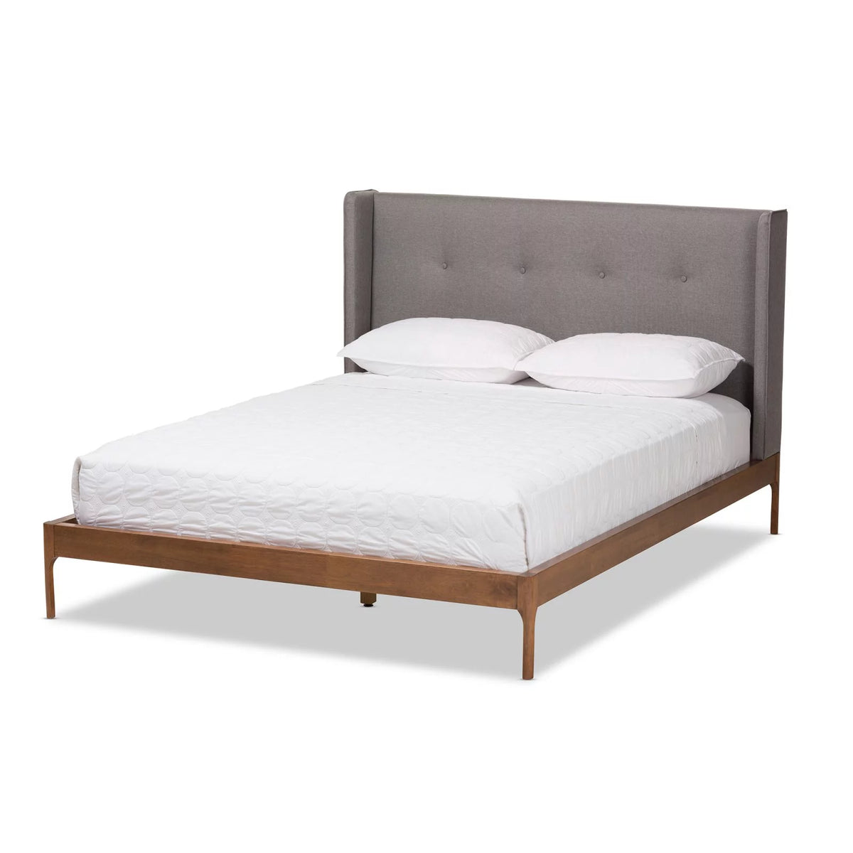 Walnut Wood Platform Bed G2983