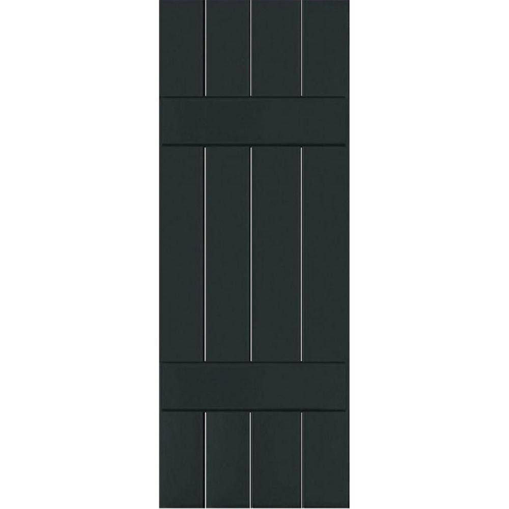 Dark Green Sapele Mahogany Board and Batten Shutters Pair R5618