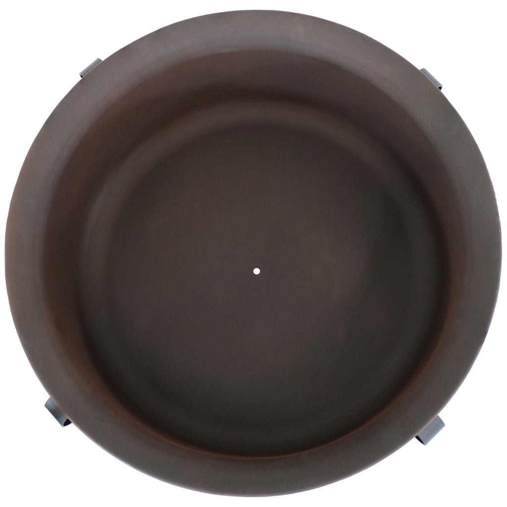 Bronze Steel Fire Pit with Spark Screen - 29-inch T680462