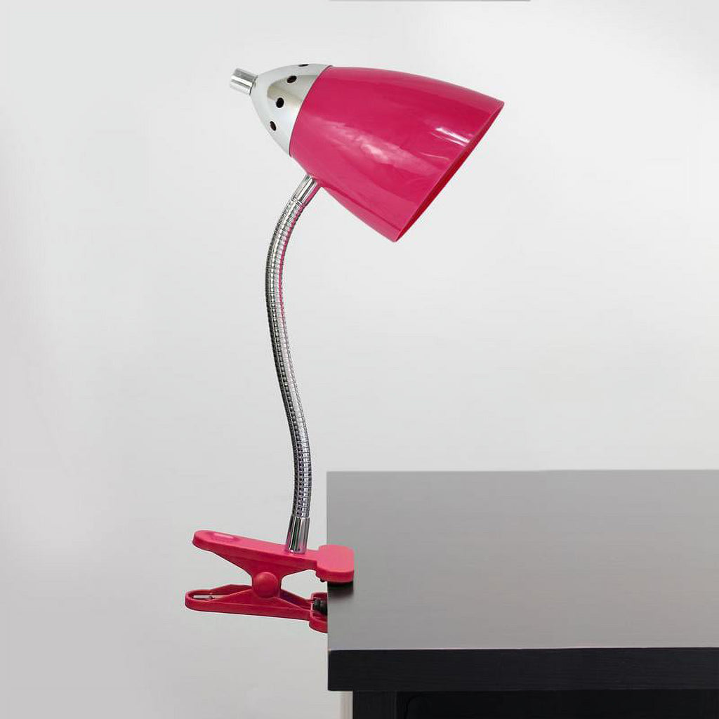 Pink Flexible Gooseneck Clip Desk Lamp K687