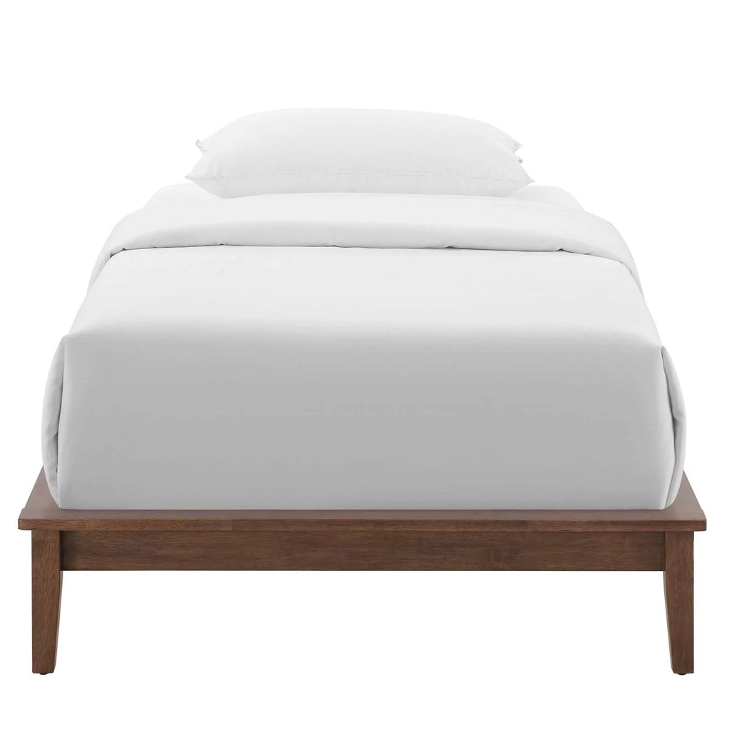 Brown Natural Wood Twin Size Platform Bed Frame H214