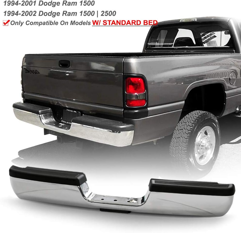 Chrome Steel Rear Step Pad Bumper Assembly Z195