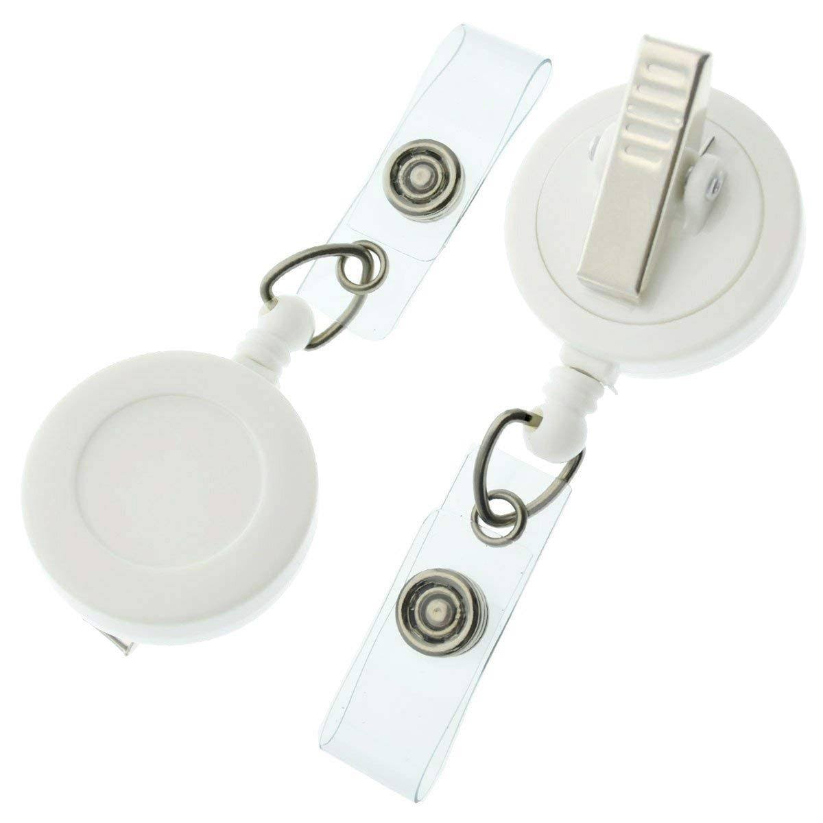 100 Pack Retractable Badge Reels with Swivel Clip Q12323