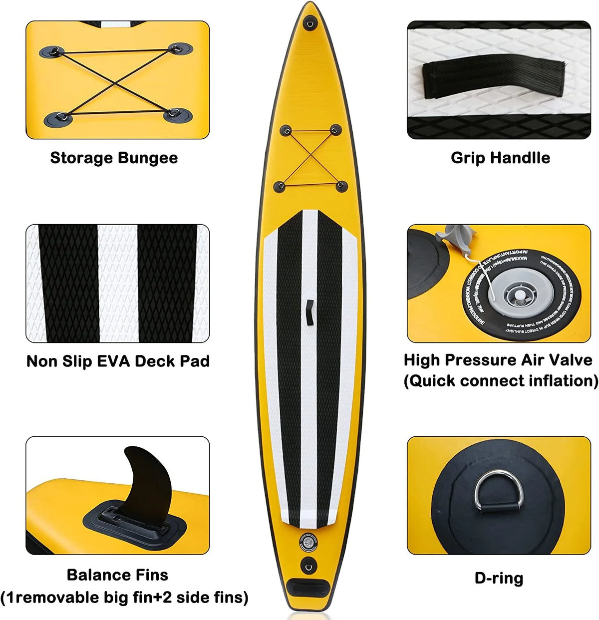 Inflatable Paddle Board with Carry Bag and Fin D746344