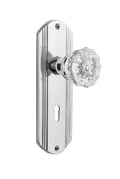 Crystal Glass Door Knob, Bright Chrome S24958