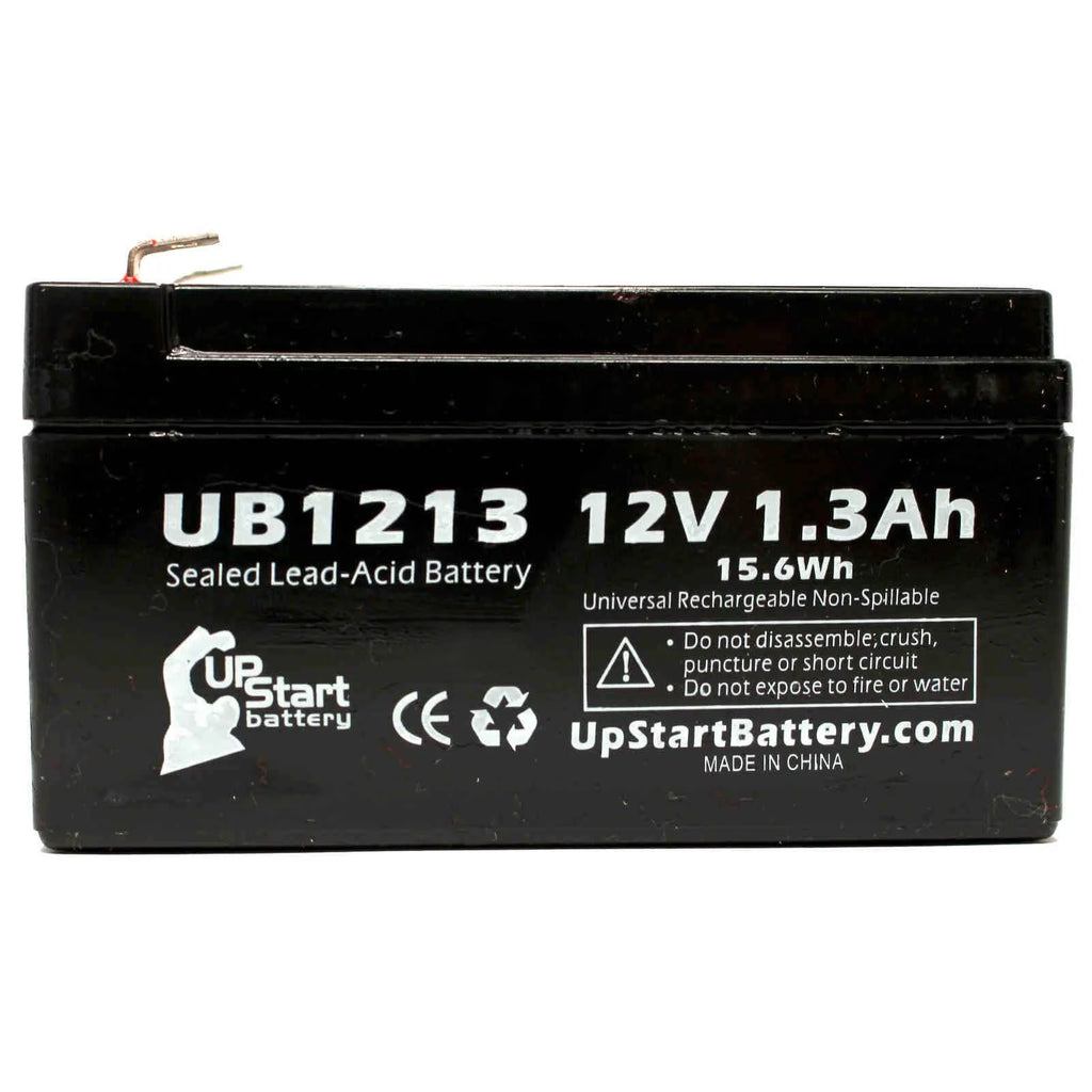 12V 1.3Ah Sealed Lead Acid Battery with Terminal Adapters Q896396
