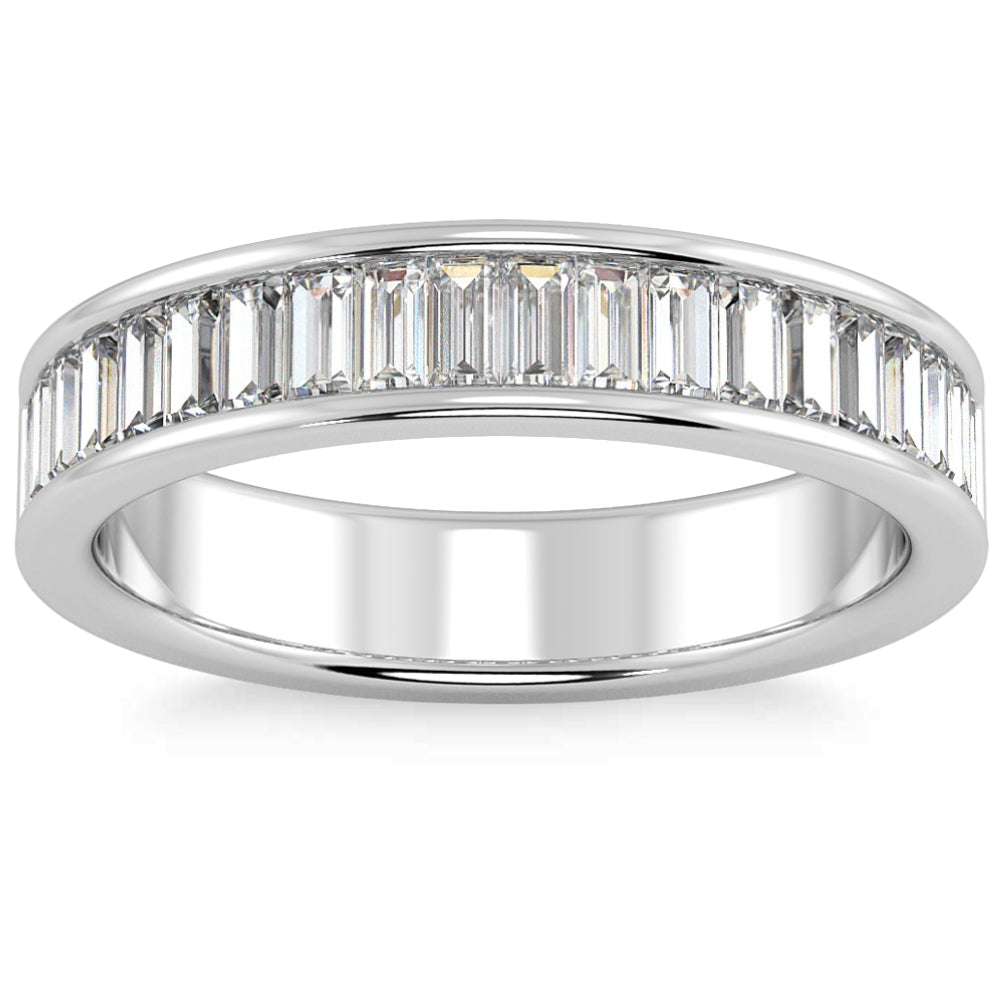 14k Gold Baguette Diamond Channel Set Wedding Ring L91067