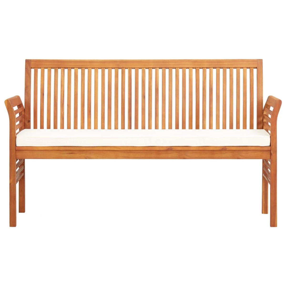 3-Seater Patio Bench with Cushion Solid Acacia Wood L670224