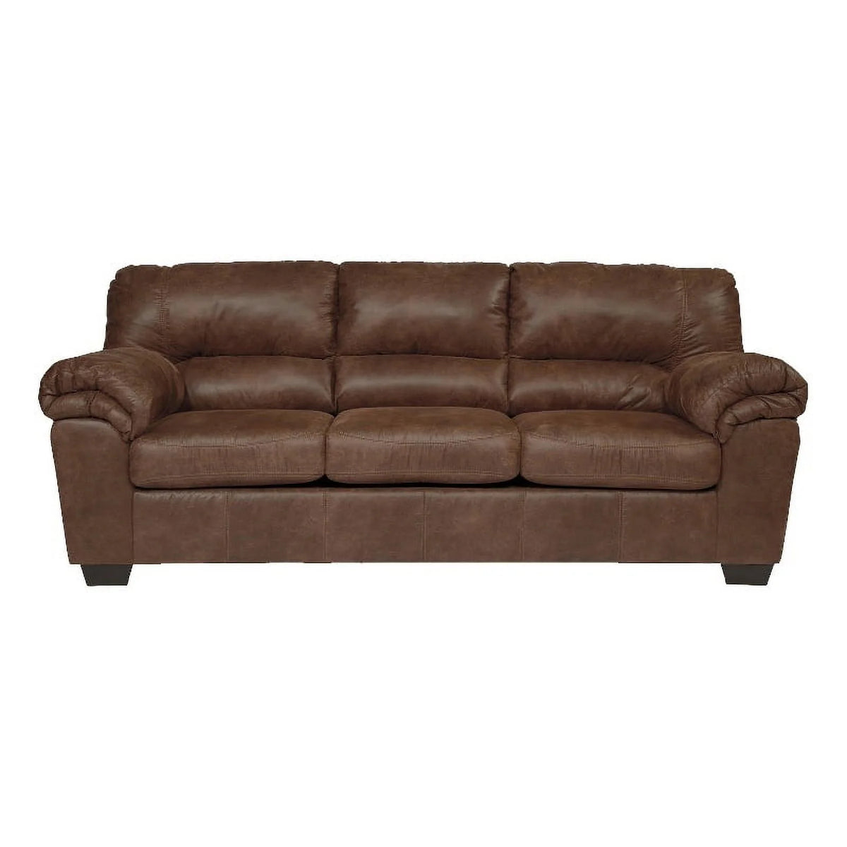 Faux Leather Full Sleeper Sofa in Coffee Dark Brown P978