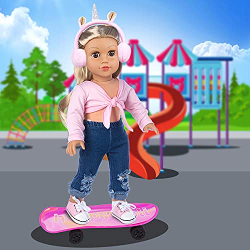 18 Inch Doll Skateboard Outfit Set S626