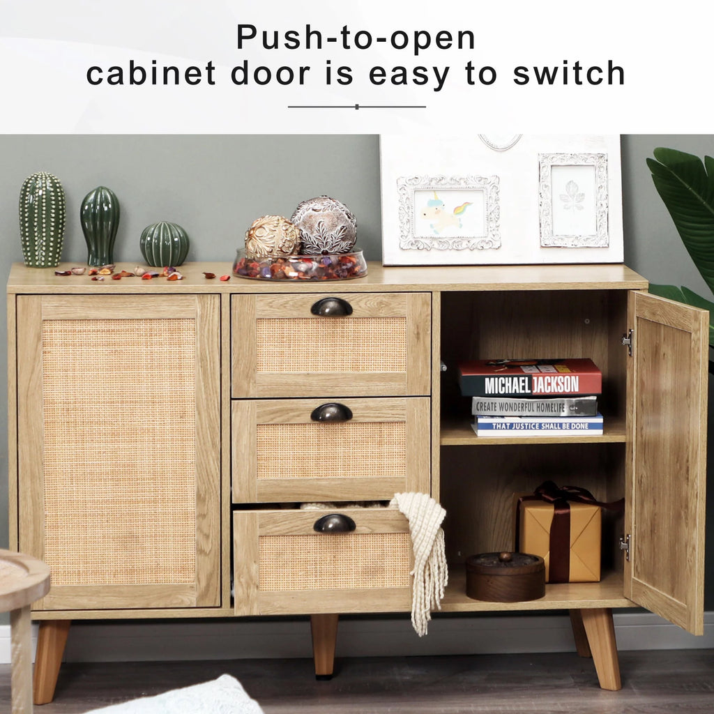 Farmhouse Buffet Sideboard with 3 Drawers and 2 Doors T68160