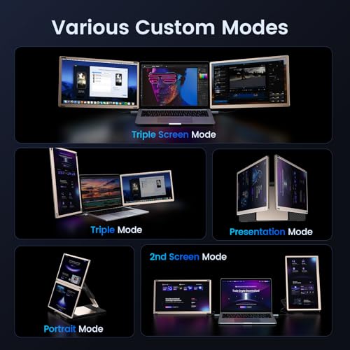 15.6" 1080P FHD Portable Monitor with Dual Speakers & Adjustable Stand B715607
