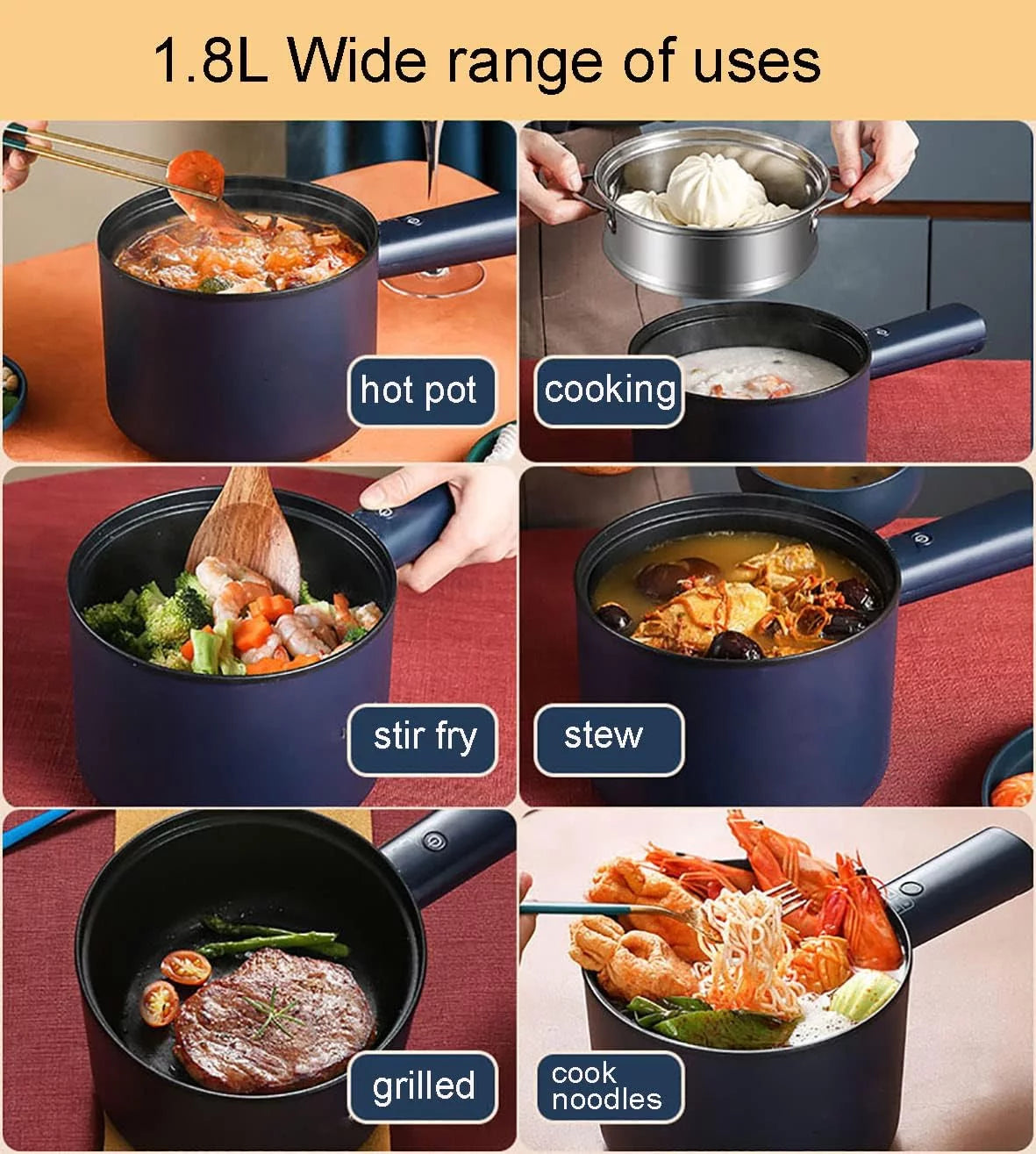 1.8L Non-Stick Electric Hot Pot I530434