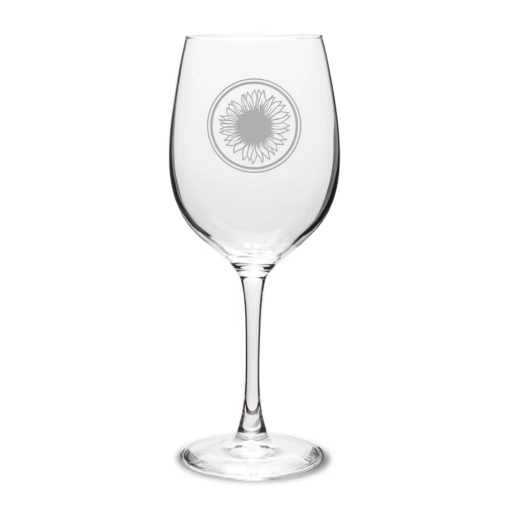 Deep Etched Classic Wine Glass C9403