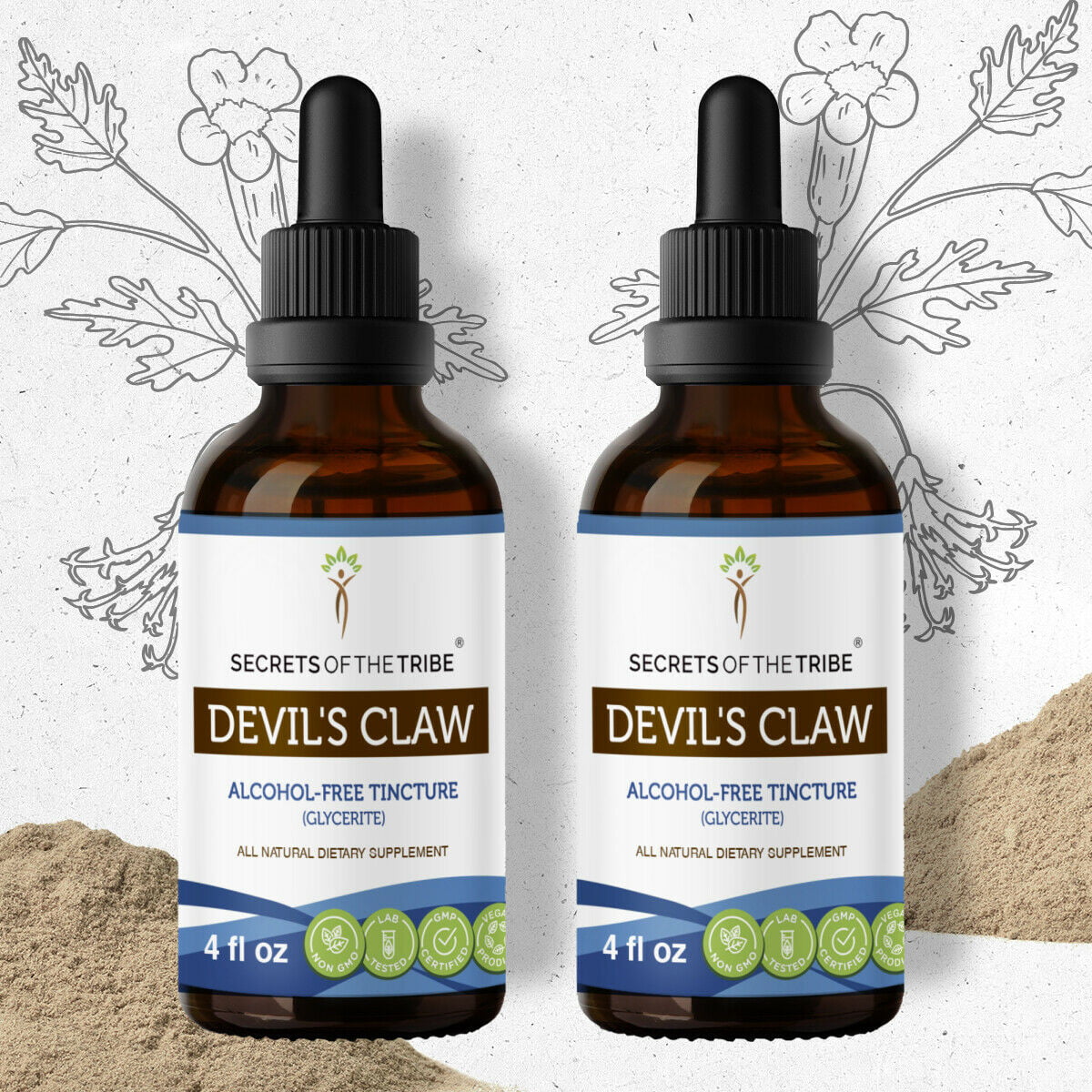 Organic Devil's Claw Tincture Alcohol-FREE Extract 2x4 oz G66683