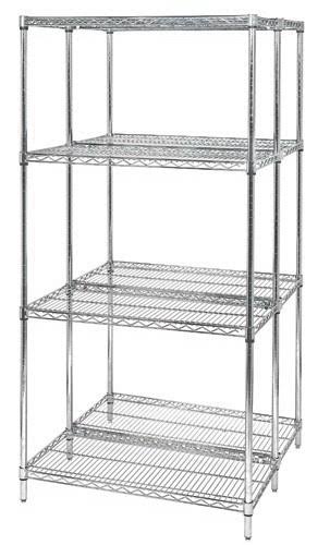 Chrome Wire Shelving Unit L5512
