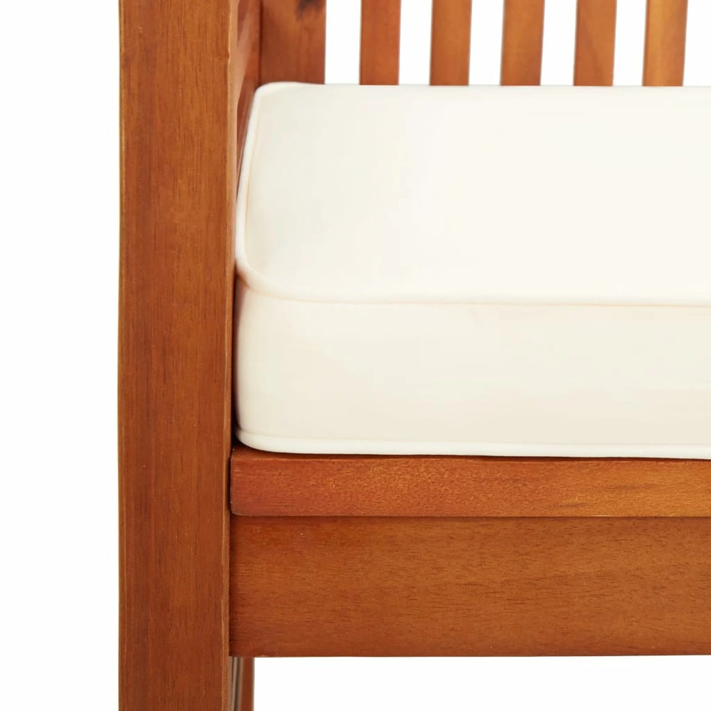 3-Seater Patio Bench with Cushion Solid Acacia Wood L670224