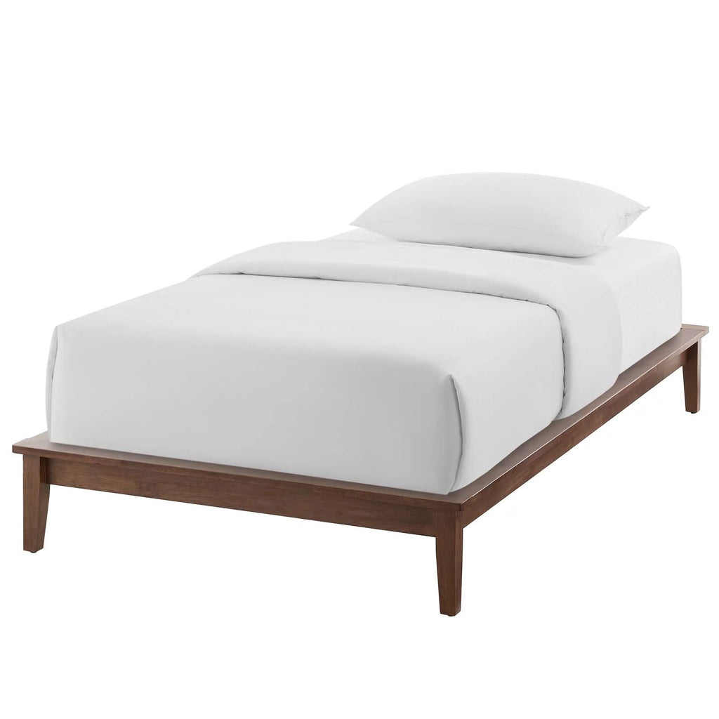Brown Natural Wood Twin Size Platform Bed Frame H214