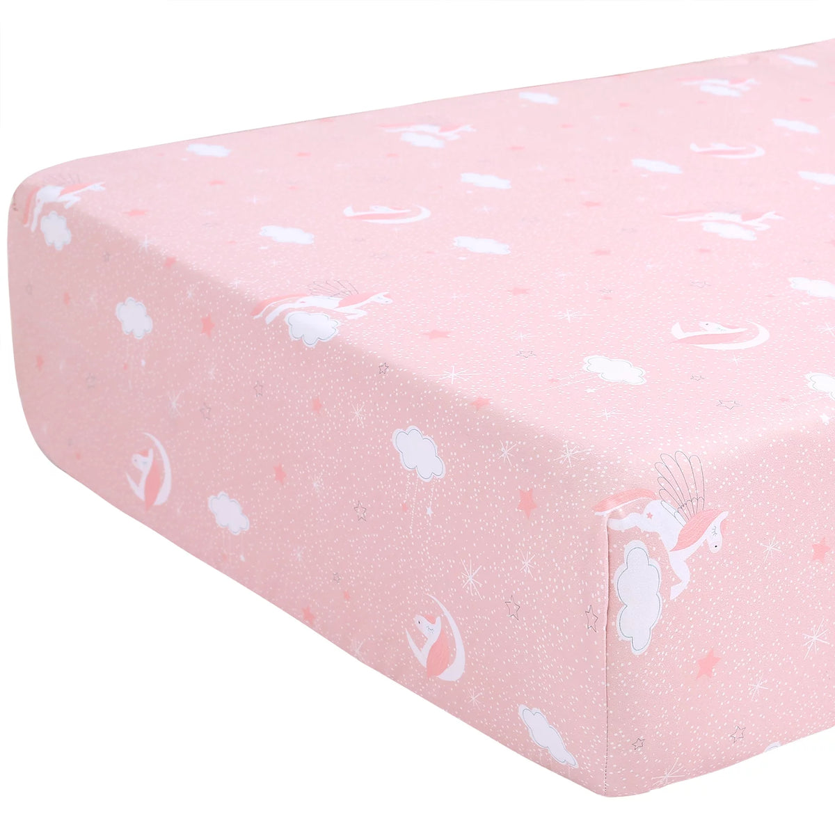 3-Piece Pink Unicorn Crib Bedding Set A6233