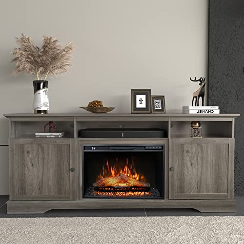 Black Electric Fireplace Insert, 750/1500W L9668