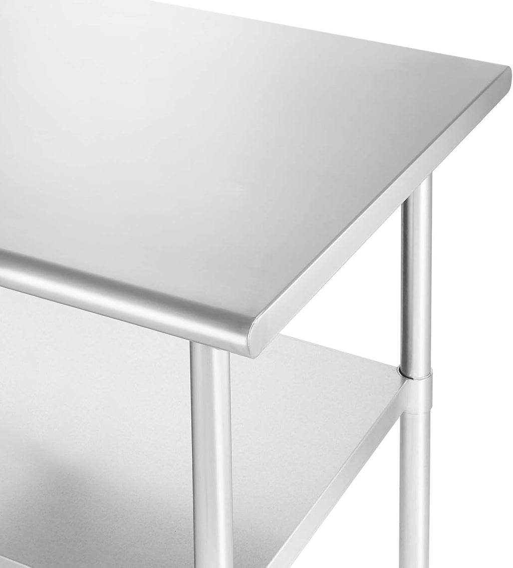 Stainless Steel Commercial Work Table with 4 Casters 48 in. x 24 in. A649