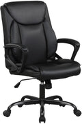 Black Ergonomic PU Leather Office Chair with Lumbar Support K127