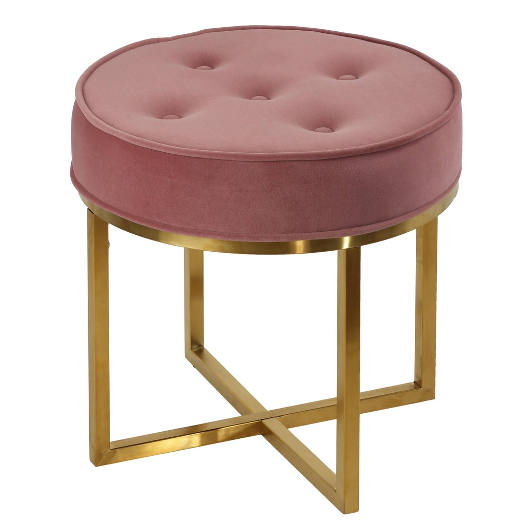 Pink Round Ottoman I669418