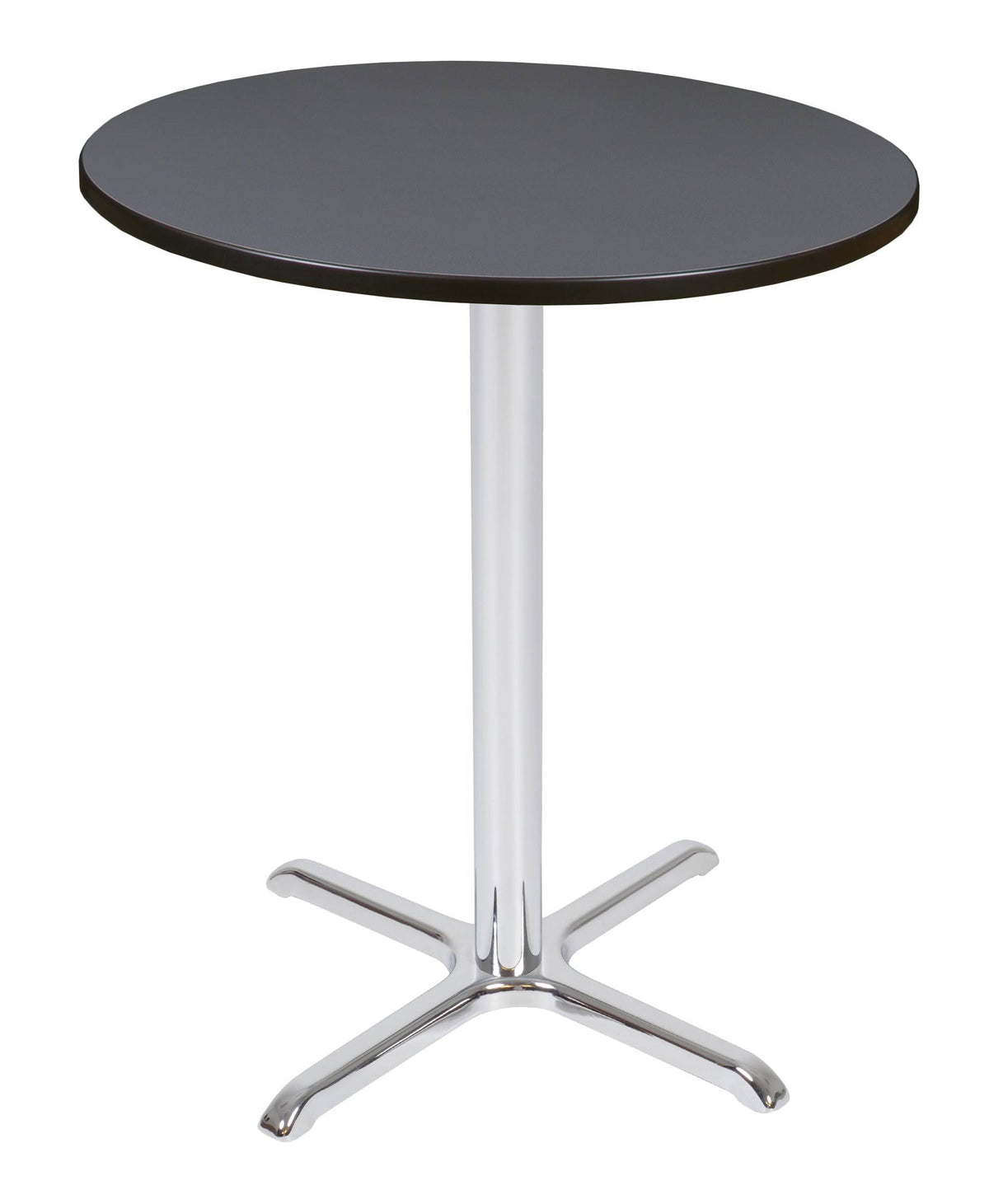 Grey Chrome Round X-Base Table T7553
