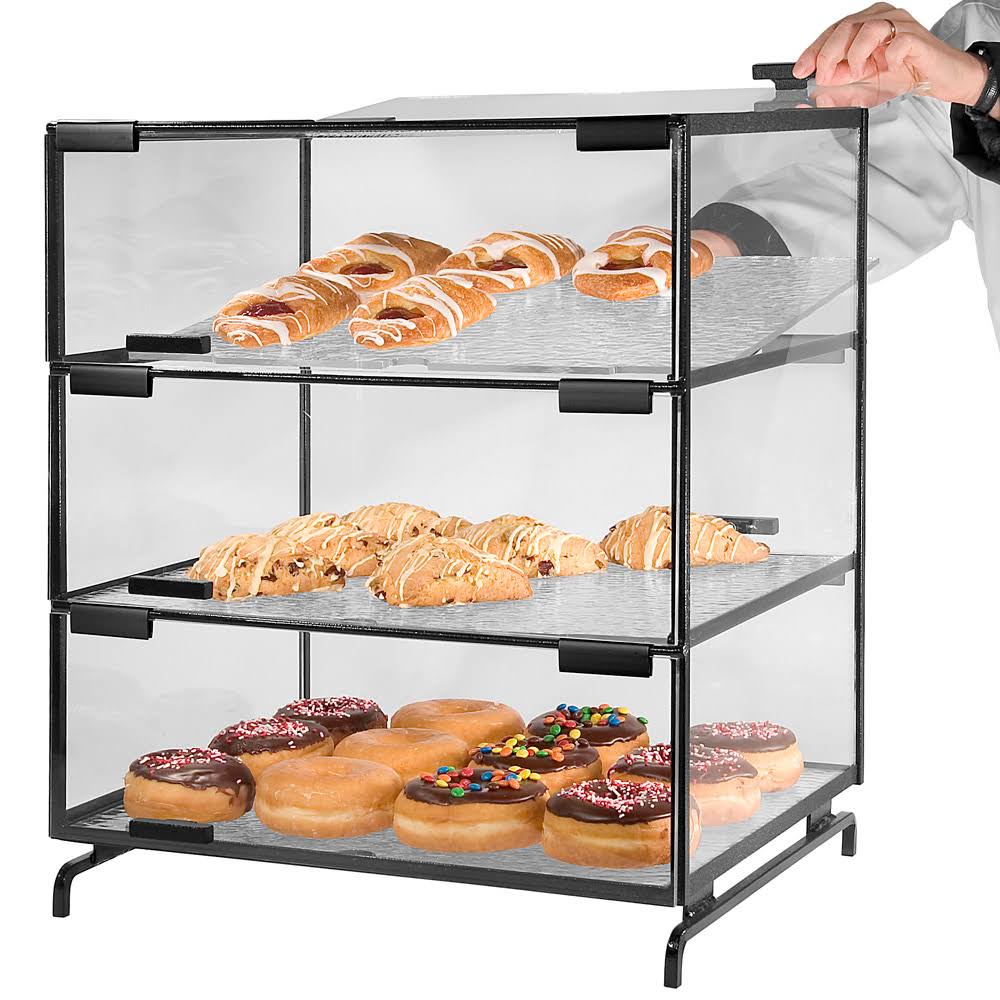 Black 3 Level Pastry Case S183