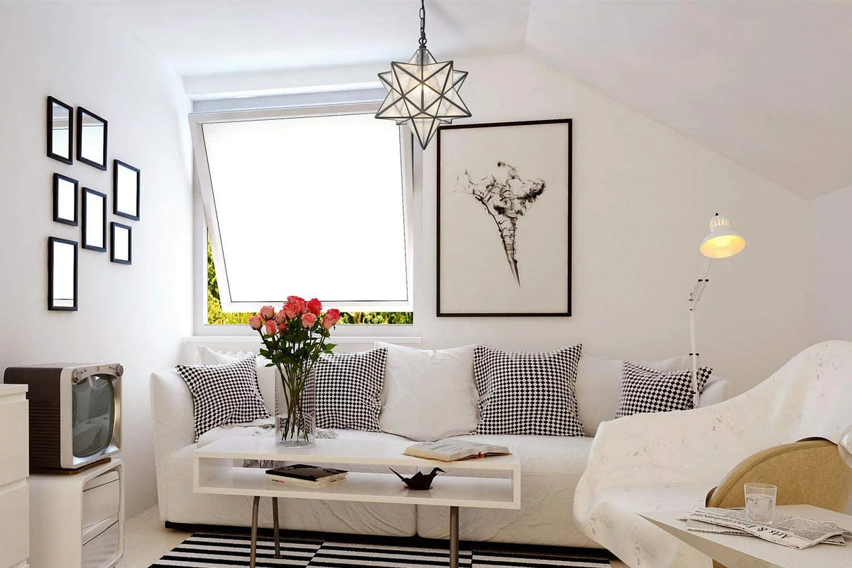 14'' Pendant Light with Seeded Glass and Hanging Chain W141632