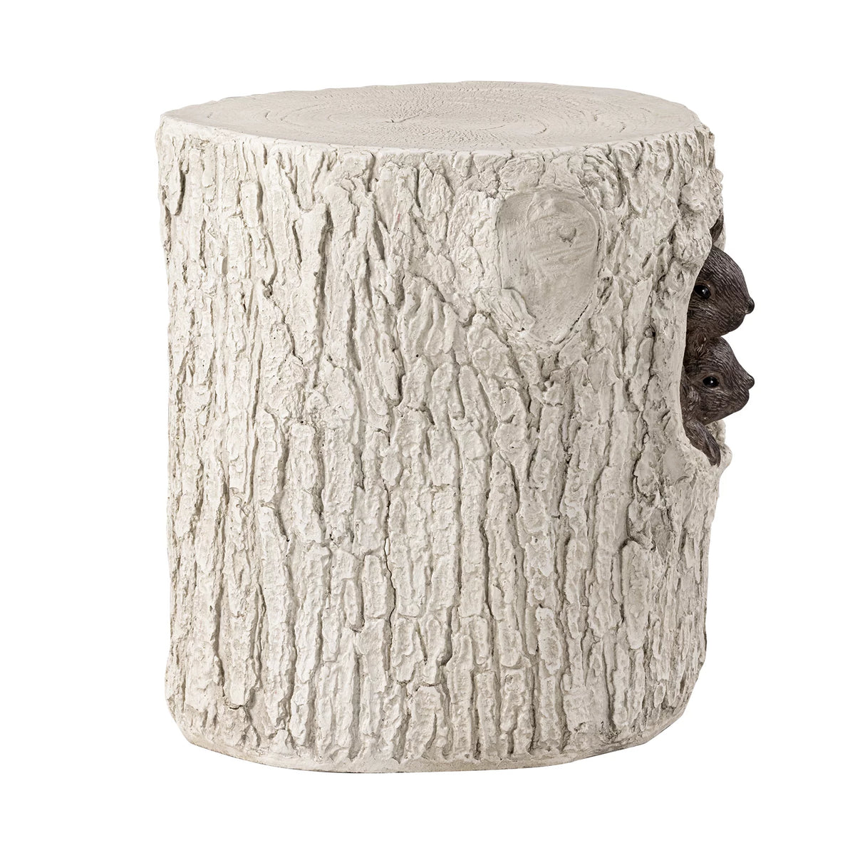 Hand-Painted Wood Stump Stool R561