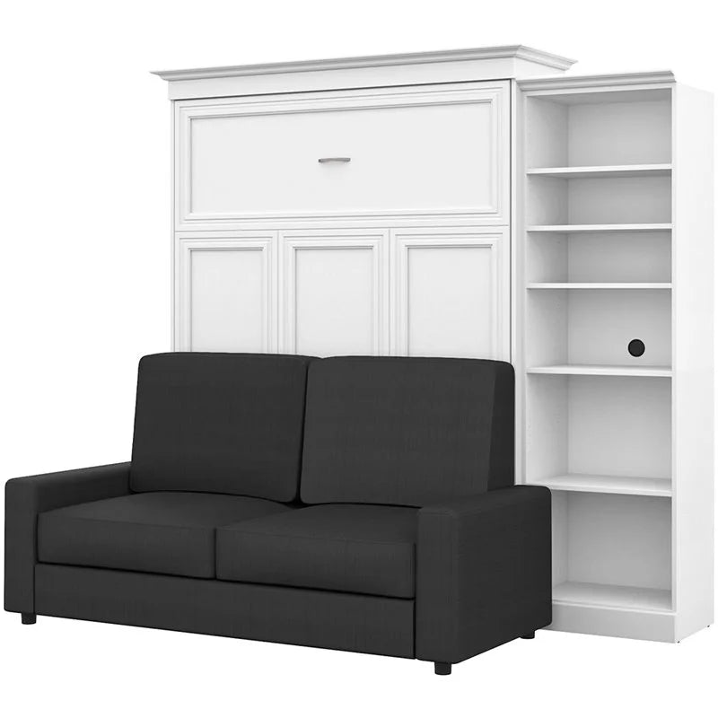 Wood Queen Murphy Bed with Sofa & Organizer S783891