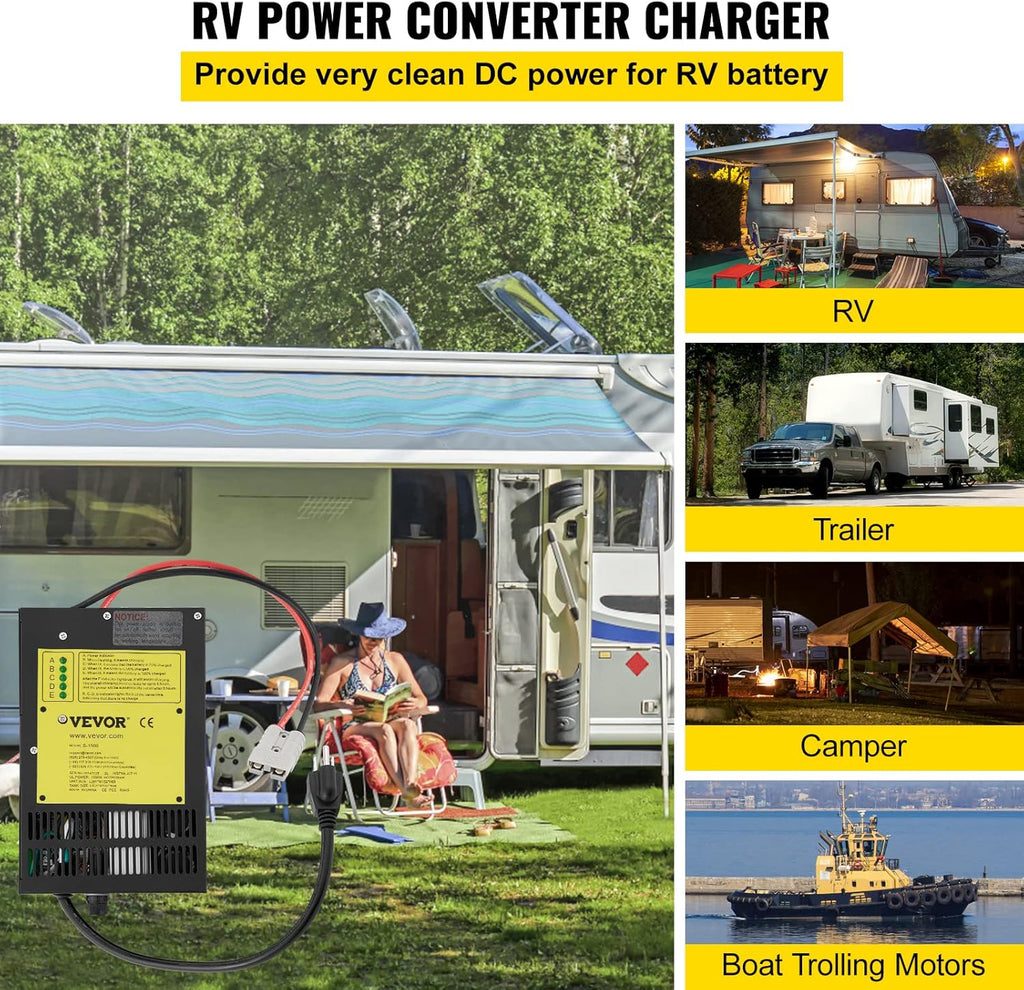 110 Volt AC to 12 Volt DC 1200W Power Converter Charger N357