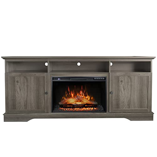 Black Electric Fireplace Insert, 750/1500W L9668