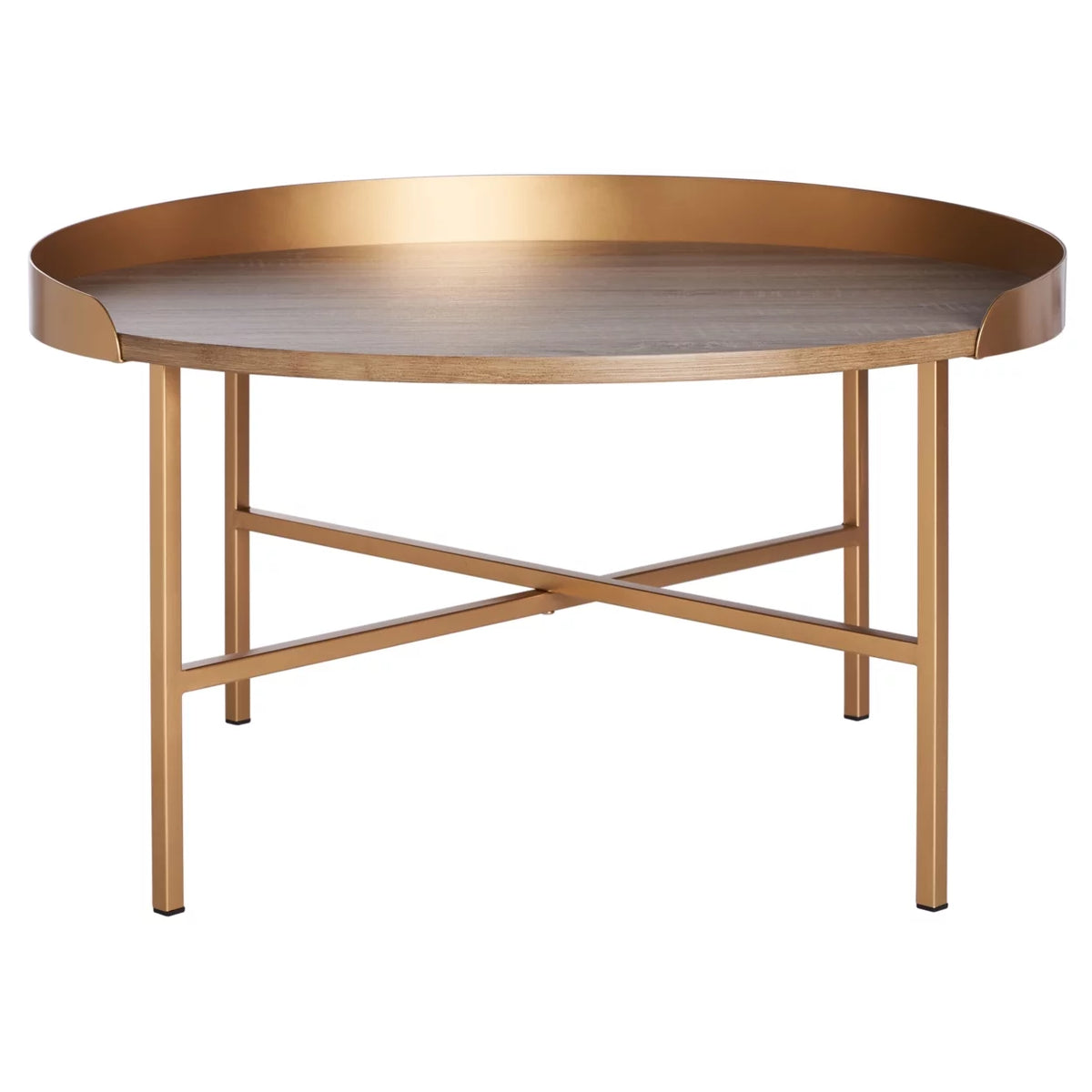 Round Light Grey Oak Coffee Table V3617