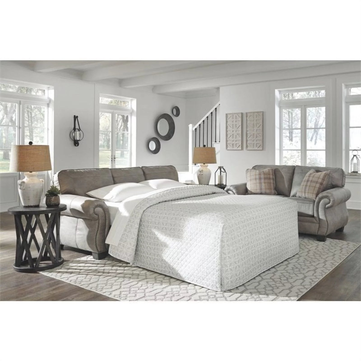 Queen Sleeper Sofa in Steel F98738