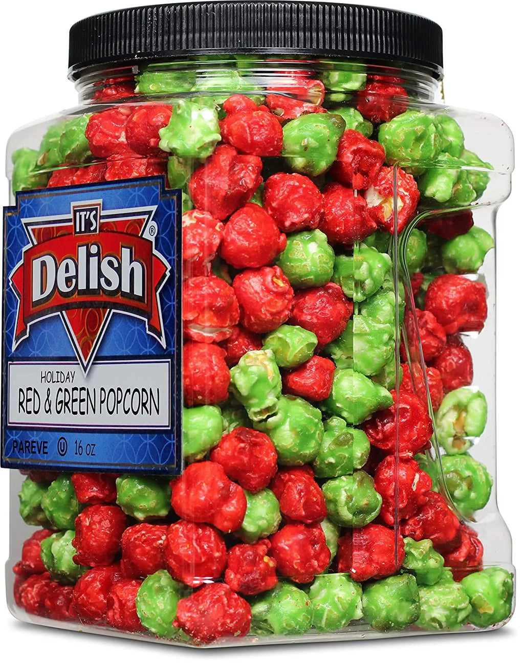 Holiday Red & Green Popcorn 16 Oz Jumbo Container C8307