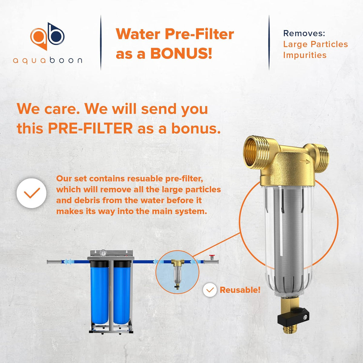 2-Stage Whole House Filtration System with Carbon Block and Sediment Filter Cartridges O924946