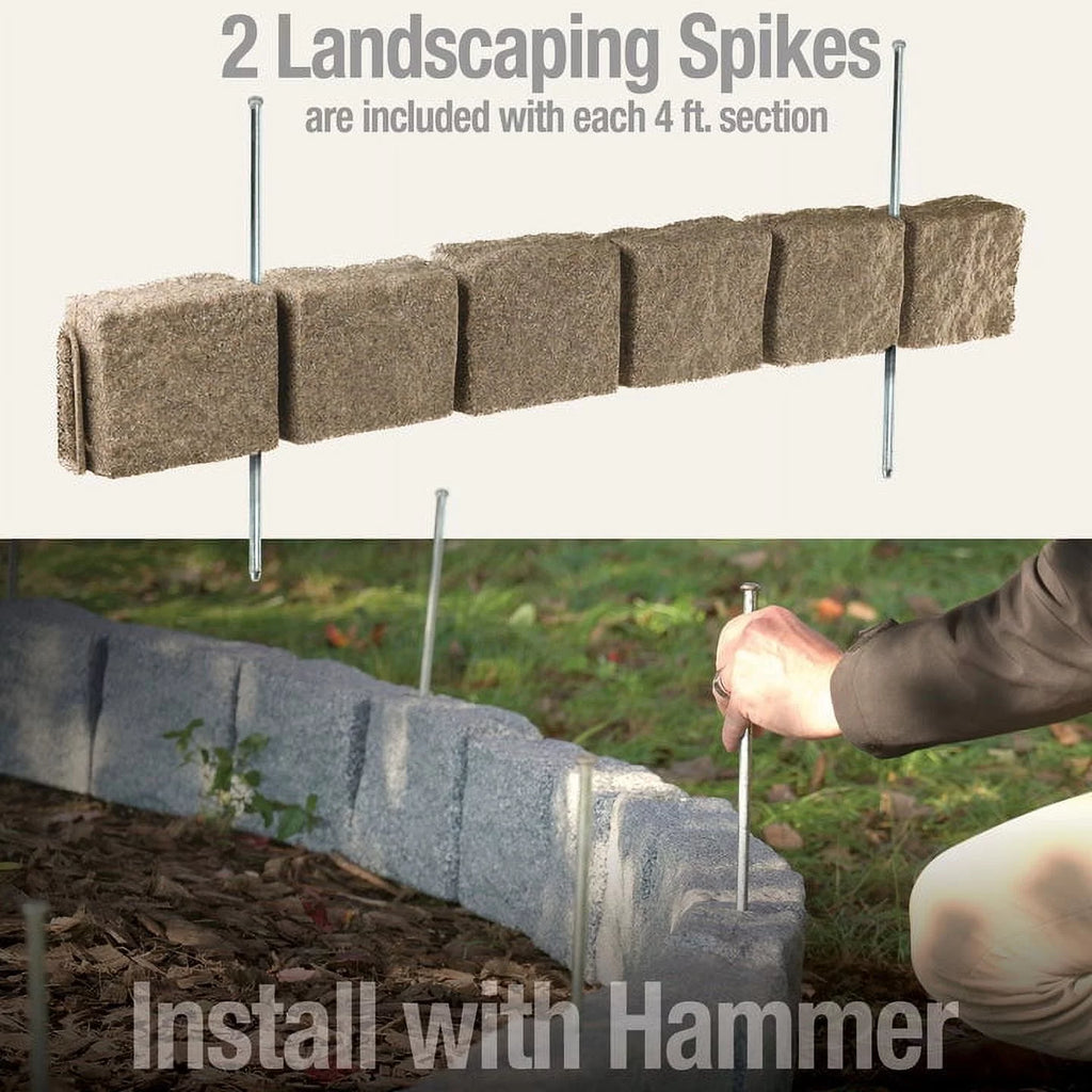 6-Block Section of Edging with 2 Securing Spikes O11708