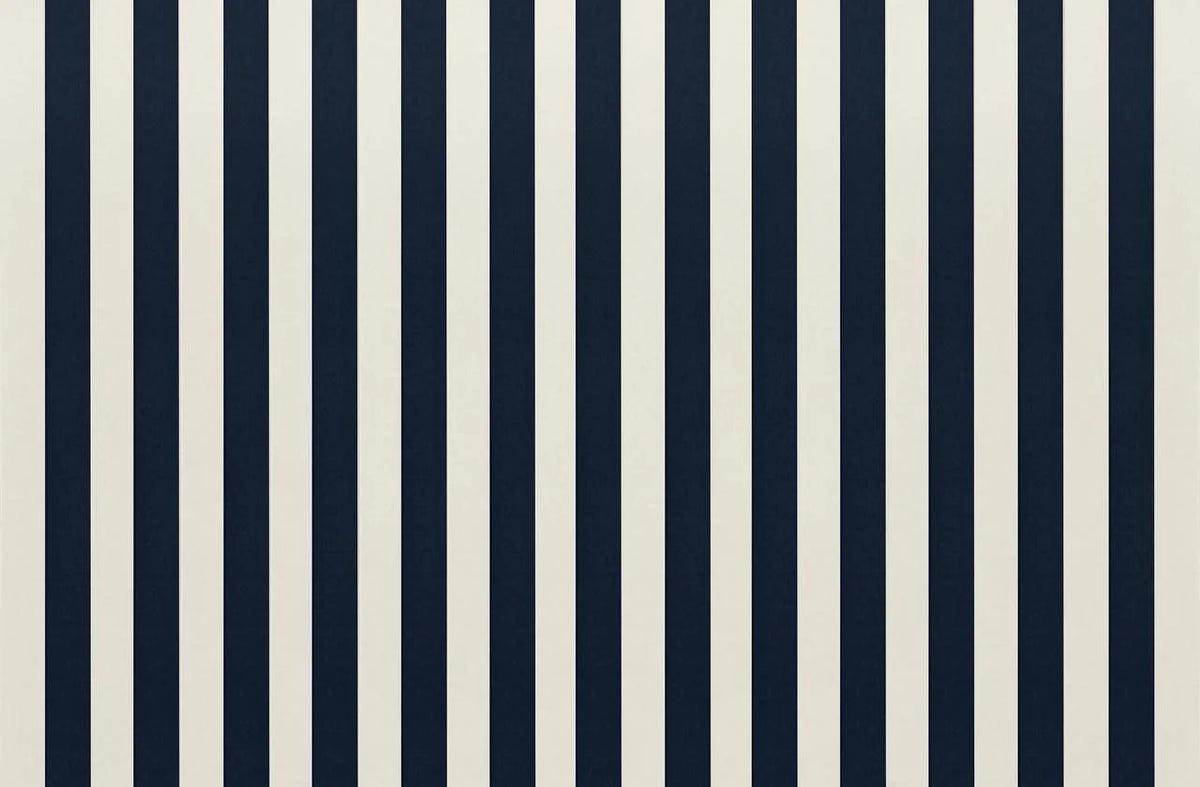 3 Piece Tufted Wicker Cushion Set, Navy Blue & White Stripe S9609