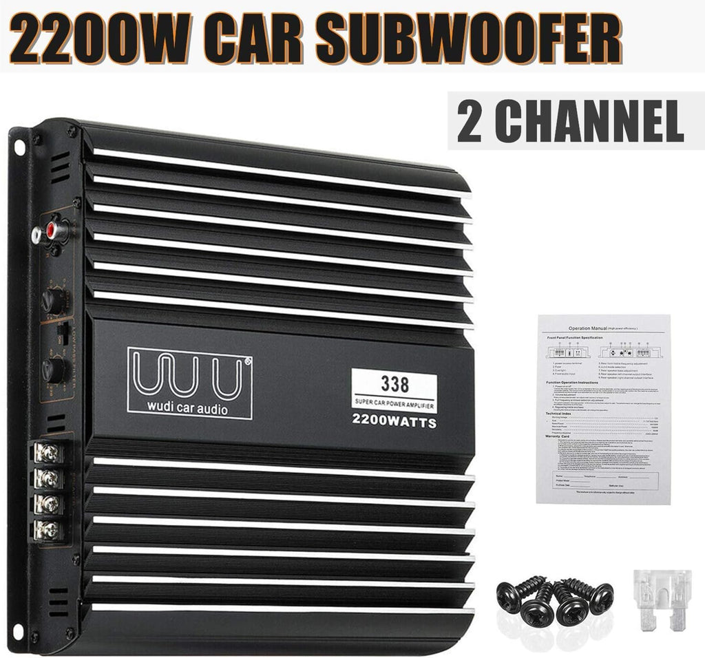 2 Channel 2200W Car Audio Amplifier W382