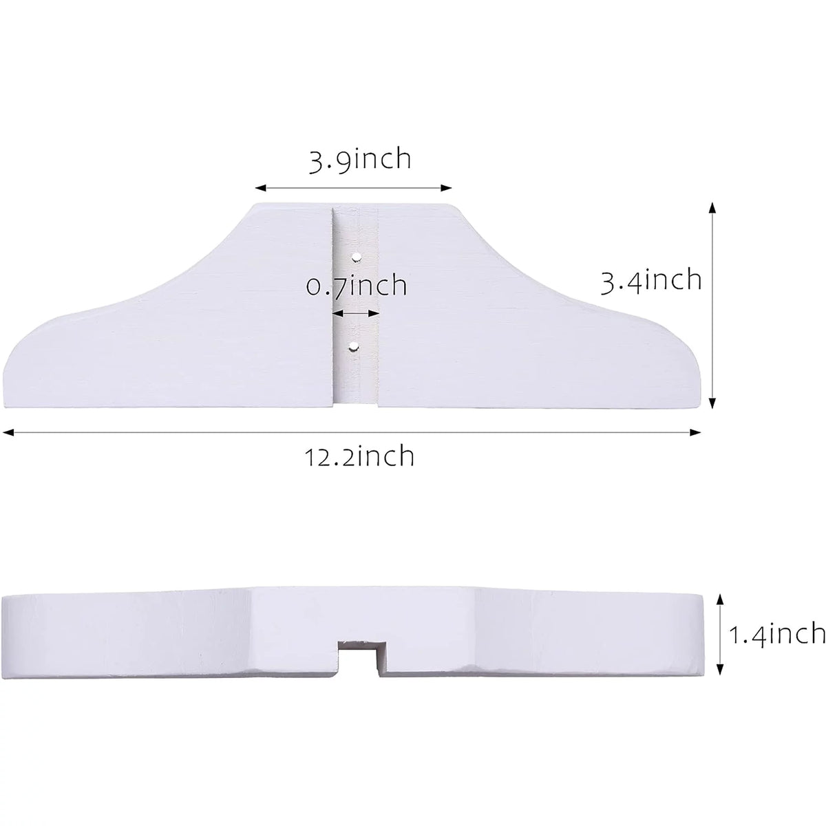 Wood Room Divider Stand 2PCS White E82549